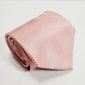 Zodiac King Cross Pink Geometric Men's Designer Necktie Jacquard Fabric